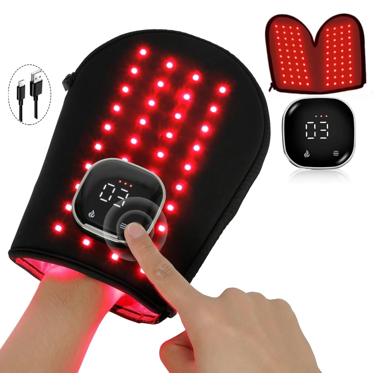 Wireless Red & Infrared Light Therapy Glove