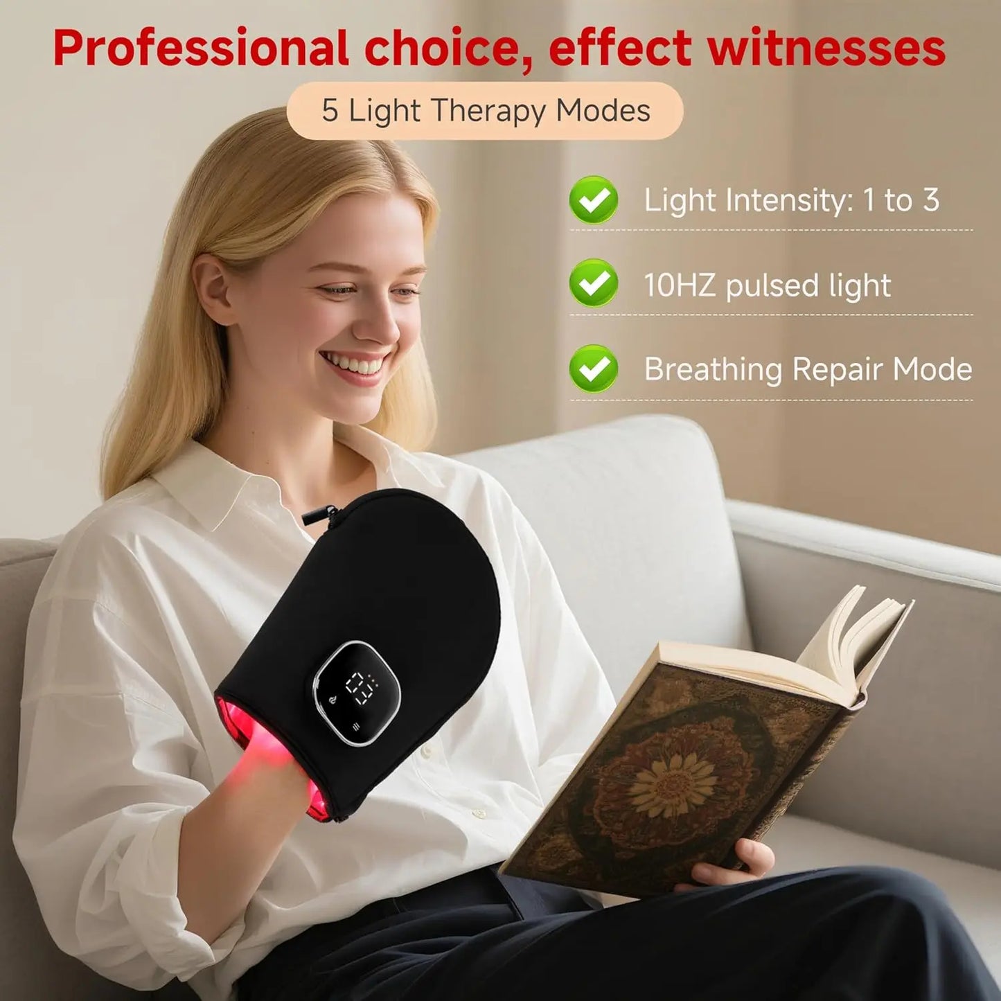 Wireless Red & Infrared Light Therapy Glove