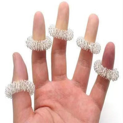 Stainless Steel Acupressure Finger Massage Rings
