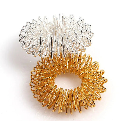 Stainless Steel Acupressure Finger Massage Rings